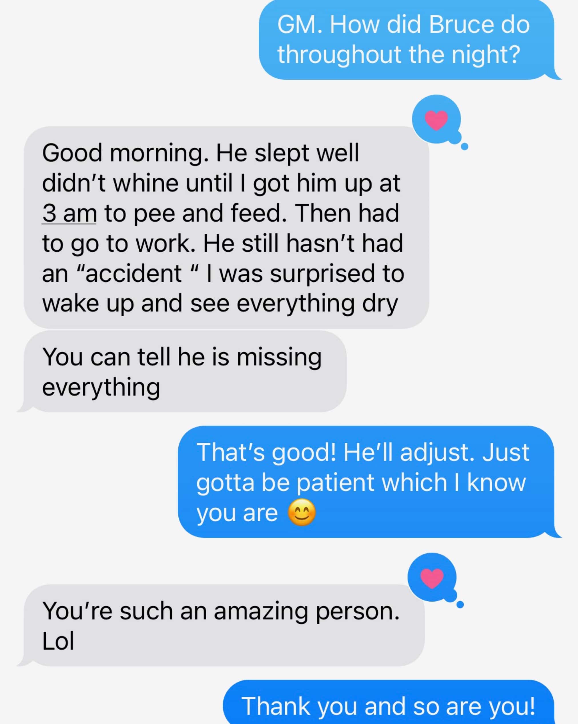 text messages of testimonials